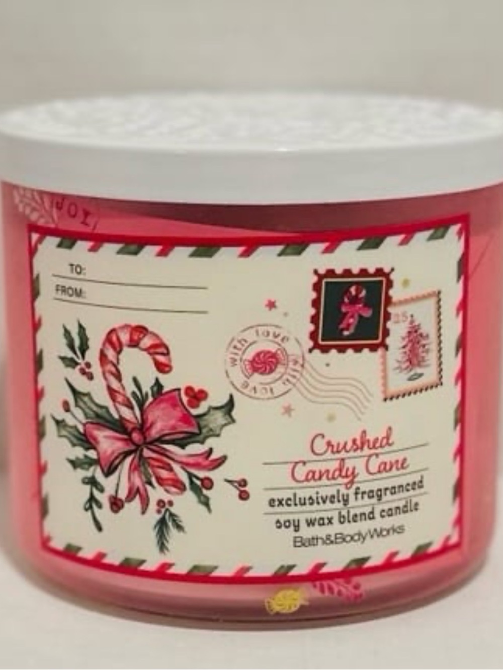 Bath & Body NEW Crushed Candy Cane 3-Wick Candle